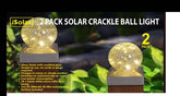 2 PACK SOLAR CRACKLE GLASS LIGHT (12)