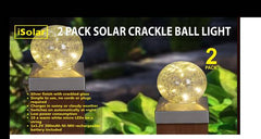 2 PACK SOLAR CRACKLE GLASS LIGHT (12)